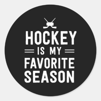 Sticker Rond Le hockey est ma saison préférée