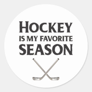 Sticker Rond Le hockey est ma saison préférée