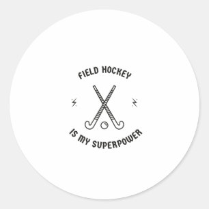 Sticker Rond Le hockey sur gazon est ma superpuissance