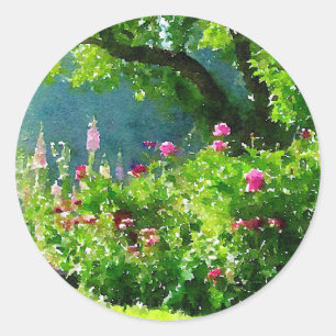 Sticker Rond Le jardin