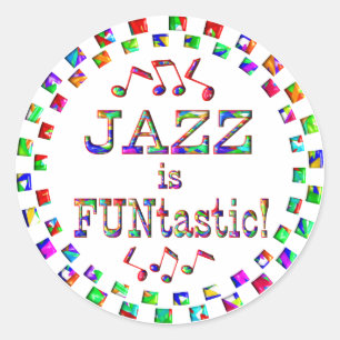 Sticker Rond Le jazz est amusant