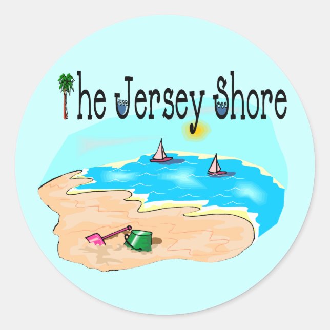 Sticker Rond Le Jersey Shore (Devant)