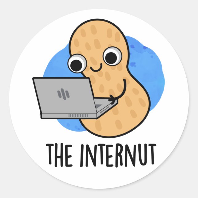 Sticker Rond Le jeu d'arachide Internet amusant Internut (Devant)