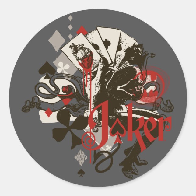 Sticker Rond Le Joker - 4 As Bleeding Heart Devil (Devant)