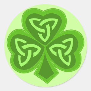 Sticker Rond Le jour celtique de Patrick de saint de shamrock