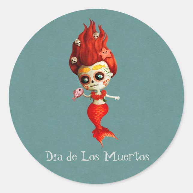 Sticker Rond Le jour de la sirène morte (Devant)