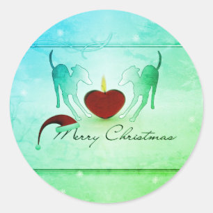 Sticker Rond Le Joyeux Noël de Greyhound en Italie