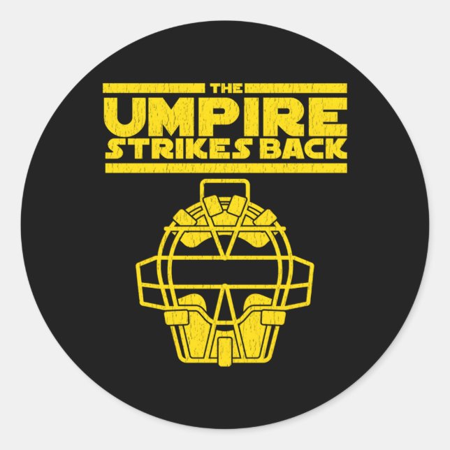 Sticker Rond Le juge-arbitre réprime le baseball (Devant)
