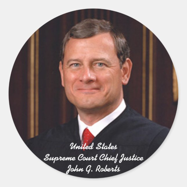 Sticker Rond Le juge en chef John G. Roberts (Devant)