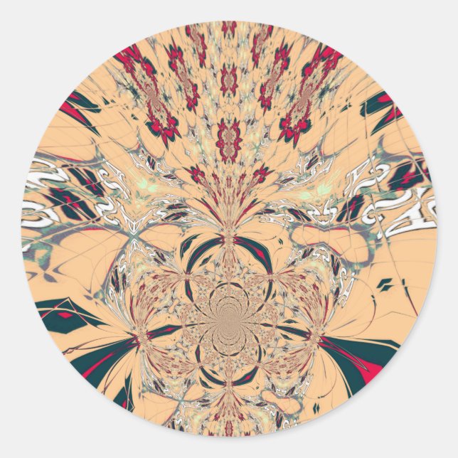 Sticker Rond Le Kaleidoscope Africain Vibrant : Un Plaisir Pais (Devant)