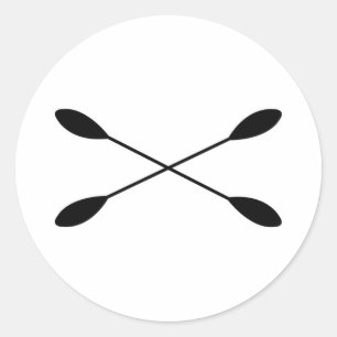 Sticker Rond Le kayak croisé barbote le logo