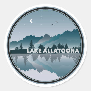 Sticker Rond Le lac Allatoona Géorgie Réflexion