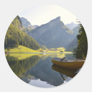 Sticker Rond Le lac des Alpes en Suisse