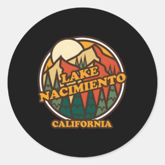 Sticker Rond Le lac Nacimiento California Mountain Randonnée