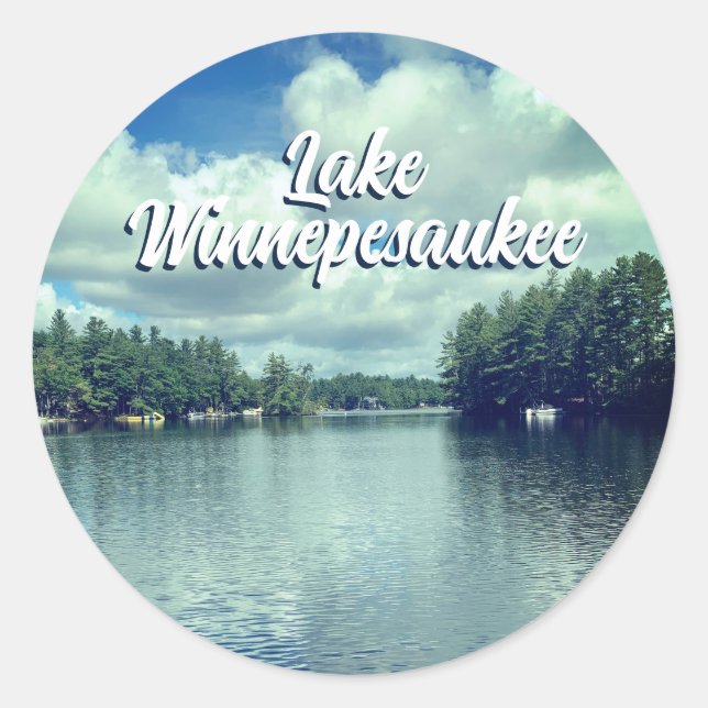 Sticker Rond Le lac Winnepesaukee (Devant)