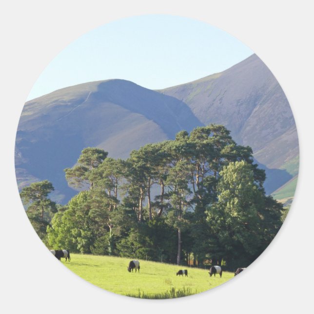 Sticker Rond Le Lake District-Keswick (Devant)