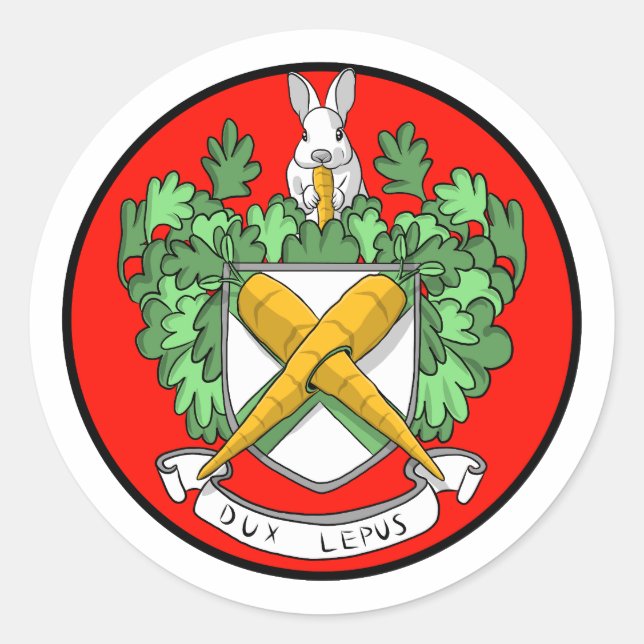 Sticker Rond Le Lapin Royal (Devant)