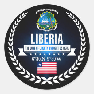 Sticker Rond Le Libéria