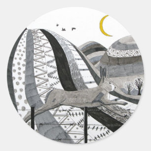 Sticker Rond Le lièvre