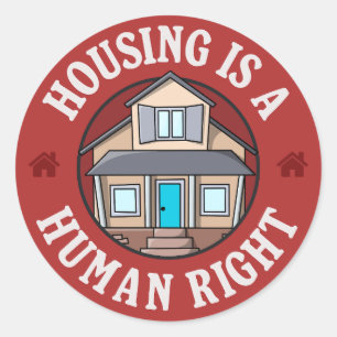 Sticker Rond Le Logement Est Un Droit Humain