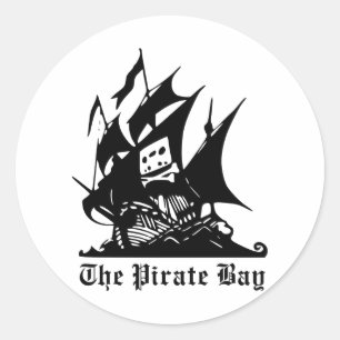 Sticker Rond Le logo de baie de pirate