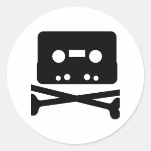 Sticker Rond Le logo de bande de baie de pirate