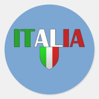 Sticker Rond Le logo italien drapeau de l'Italie bouclier pour