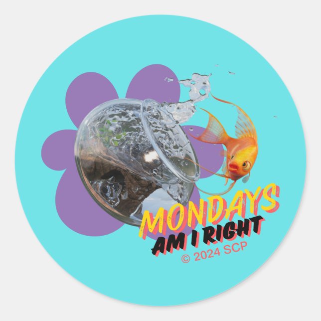Sticker Rond Le Lundi, N'Est-Ce Pas ? (Devant)