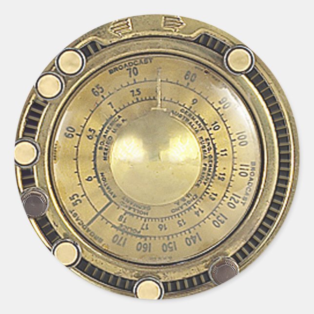 Sticker Rond Le marconiscope adaptatif du professeur Temple (Devant)