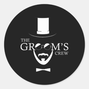 Sticker Rond Le Mariage de l'équipage de Groom