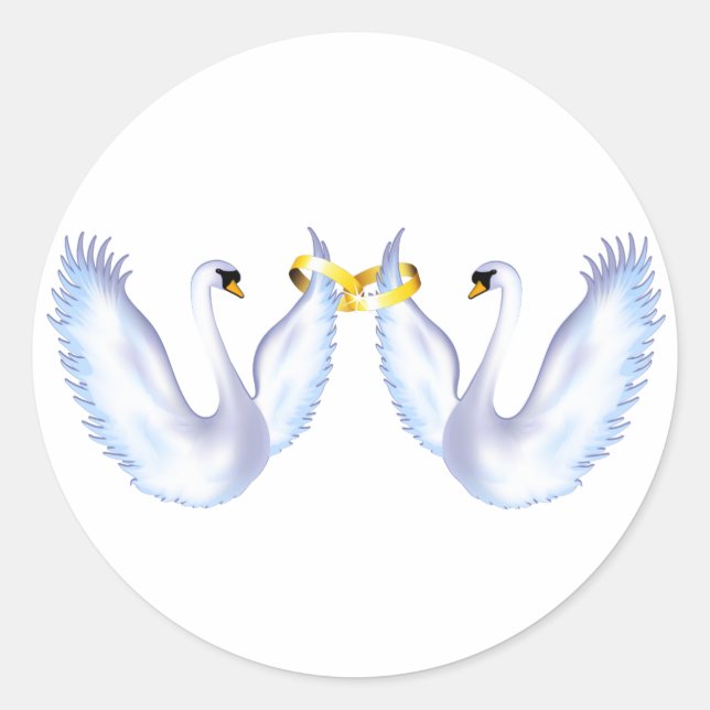 Sticker Rond Le Mariage de Swan (Devant)
