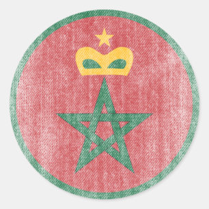 STICKER ROND LE MAROC