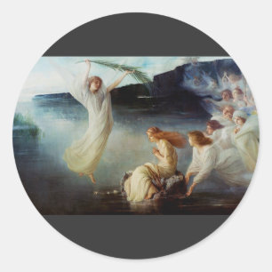 Sticker Rond Le martyre de Sainte Cristina