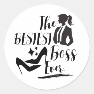 Sticker Rond Le meilleur chef de dame