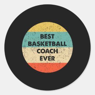 Sticker Rond Le meilleur entraîneur de basket-ball jamais