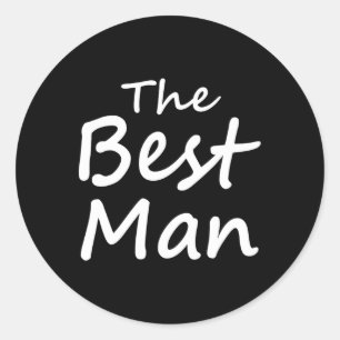 Sticker Rond Le meilleur homme - Équipe du marié - Enterrement 