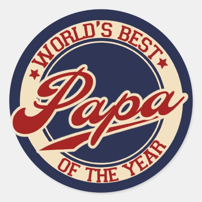 Sticker Rond Le meilleur papa du monde (Devant)