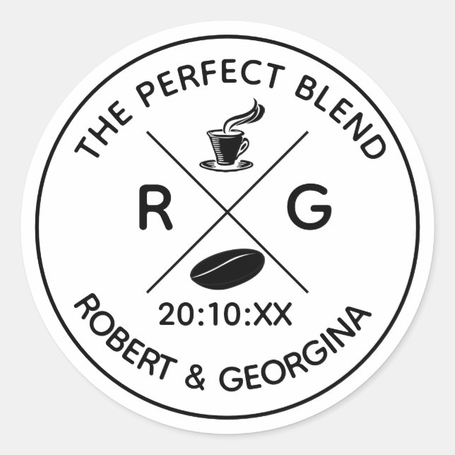 Sticker Rond Le Mélange Parfait De Mariage Whimsical Favoriser (Devant)