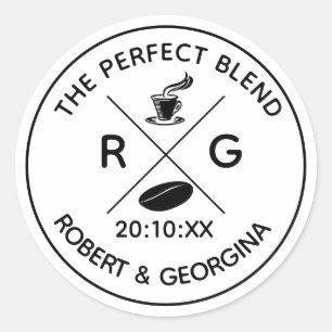 Sticker Rond Le Mélange Parfait De Mariage Whimsical Favoriser