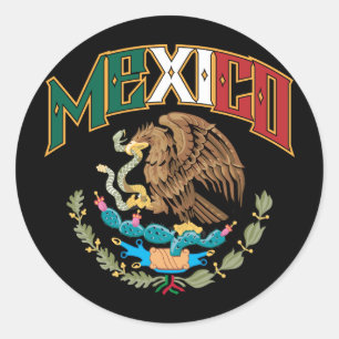 Sticker Rond Le Mexique grand et audacieux