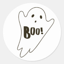 Le mignon blanc Halloween fantôme dit BOO