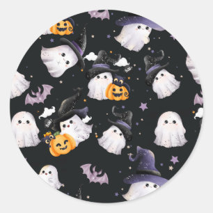 Sticker Rond Le mignon fantôme de l'enfant