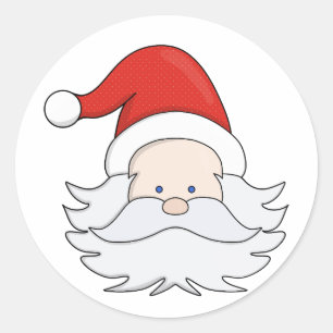 Sticker Rond Le mignon Père Noël