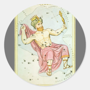 Sticker Rond Le miroir de l'Ukraine, la carte céleste de l'astr