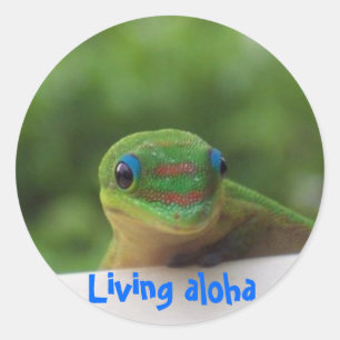 Sticker Rond Le mode de vie d'Aloha