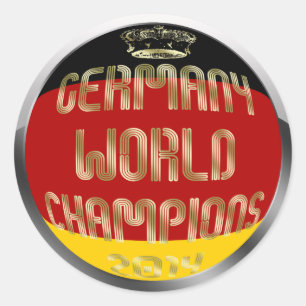 Sticker Rond Le monde de l'Allemagne soutient le football 2014