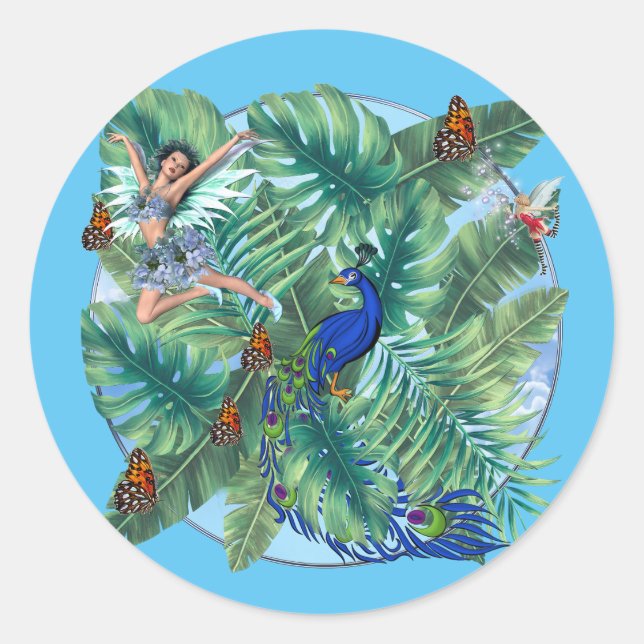 Sticker Rond Le monde de l'Imaginaire lunatique (Devant)