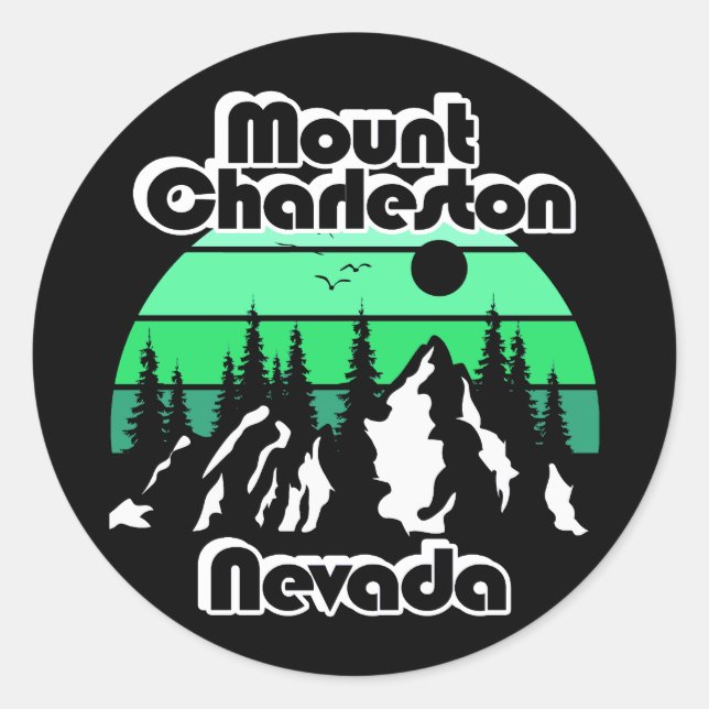 Sticker Rond Le Mont Charleston Nevada (Devant)