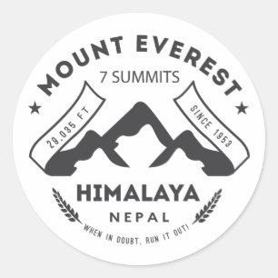 Sticker Rond Le mont Everest