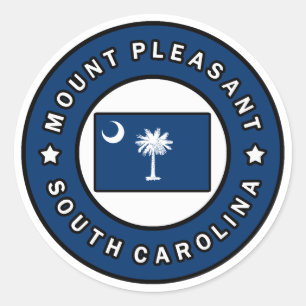 Sticker Rond Le Mont Pleasant Caroline du Sud